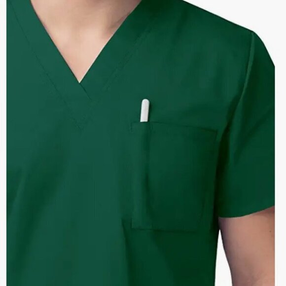 SIVVAN Unisex Scrub Set - Classic V-Neck Top & Drawstring Pants; Size Small - Picture 4 of 6